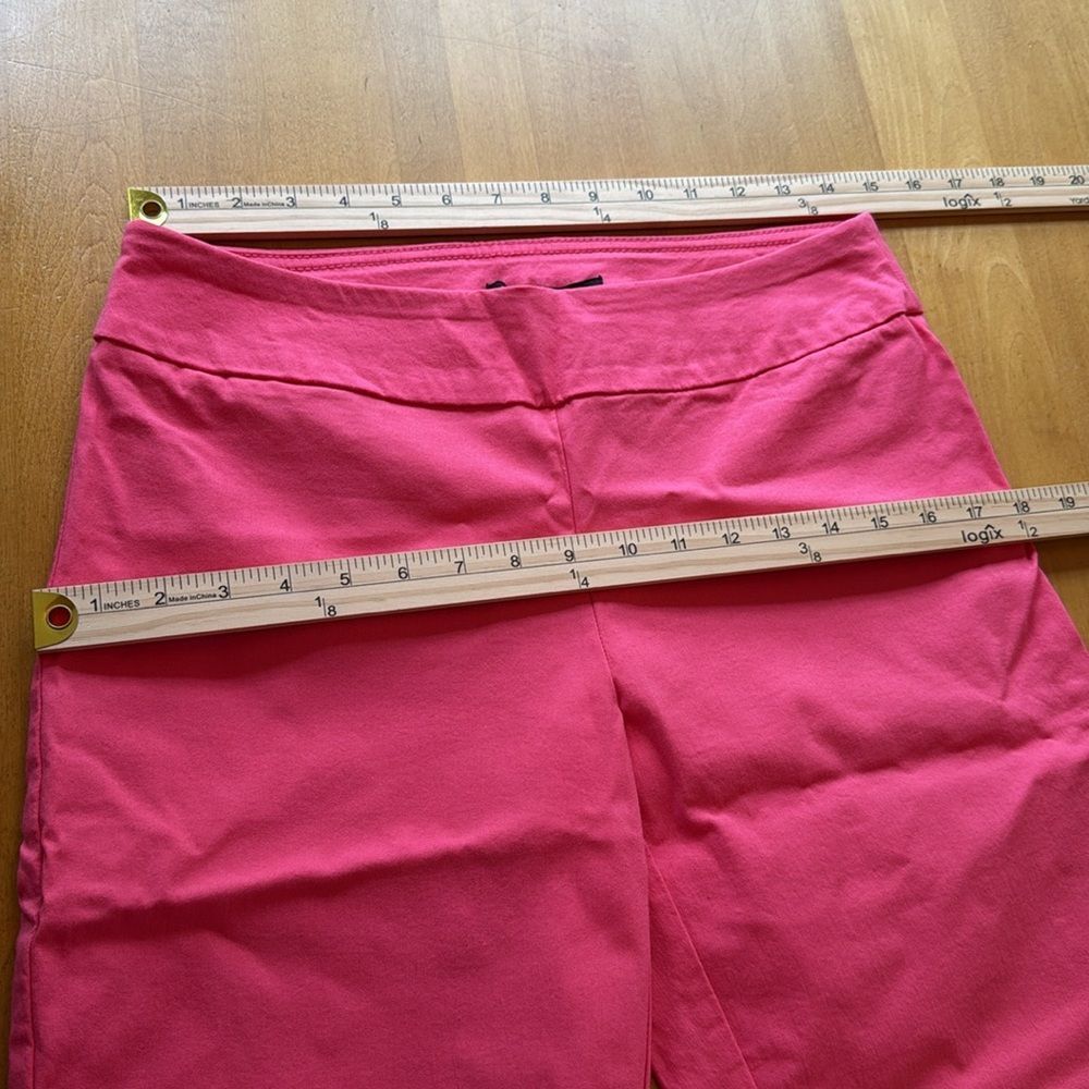 ZAC & RACHEL PINK PULL ON ELASTIC BERMUDA SHORTS LONG INSEAM FLAT FRONT 10 - Picture 5 of 6